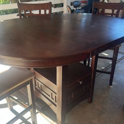 High Table With 4 Chairs 