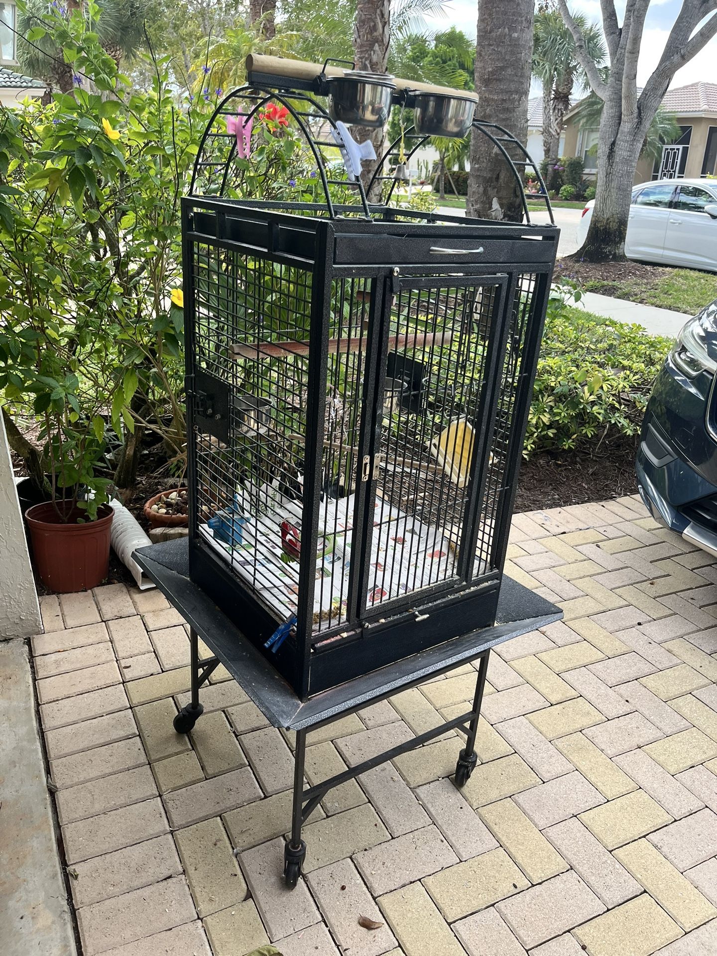 Bird Cage With Wheels