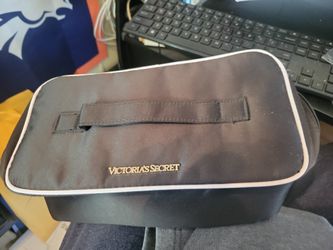 Victoria's Secret Lingerie Bag Black Satin "Sexy Little Things"