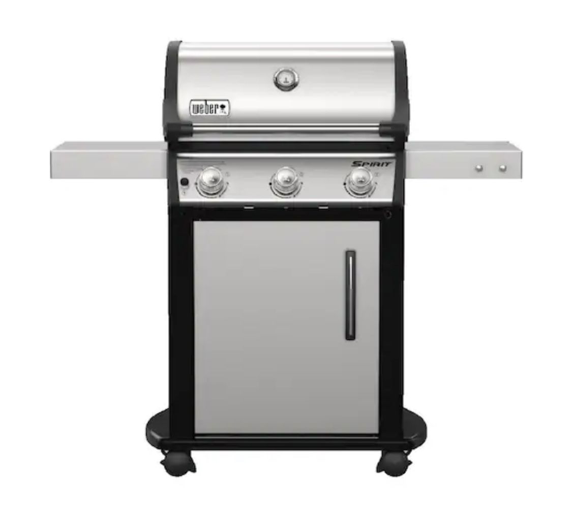 Weber Spirit S-315 Freestanding Propane Gas Grill W/cover - Stainless Steel
