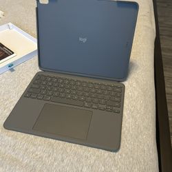 Logitech Combo Touch iPad Air 13-inch (M2)(2024) Keyboard Case - Detachable Backlit Keyboard with Kickstand, Comfortable Typing, Multi-use Mode - Midn