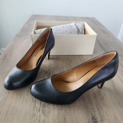 Black Leather Heels
