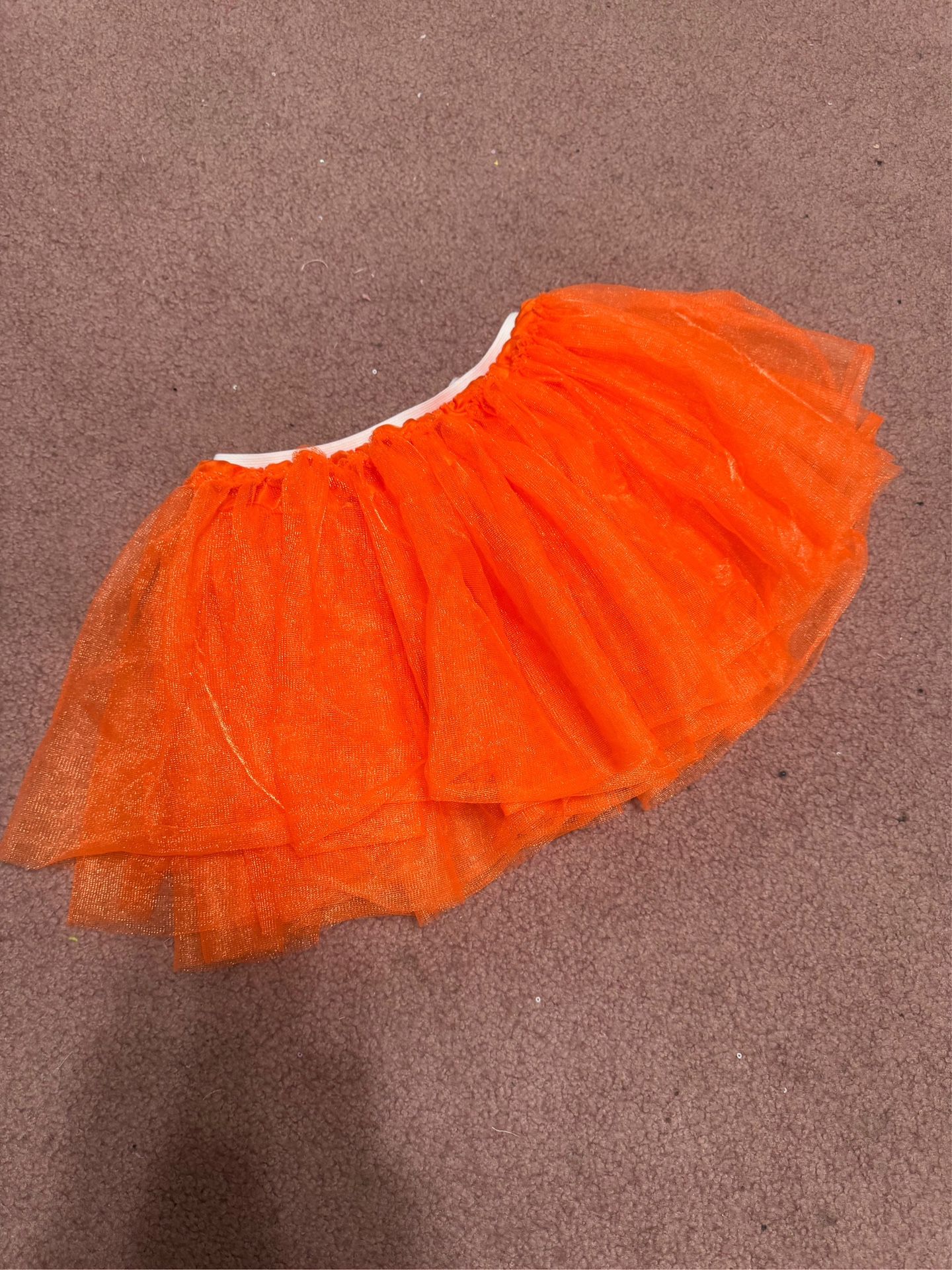 Orange Tutu Short Skirt Costume