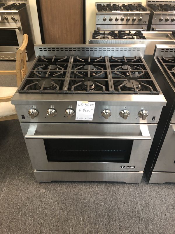 NXR 36” prostyle stainless steel 6burner Gas Range with 5.5 cu. ft