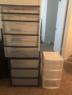 Storage drawer organizer tower different sizes