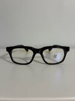 Black & Silver Cross Detail Optical Glasses
