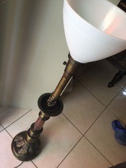 Antique Brass Floor Lamp $30