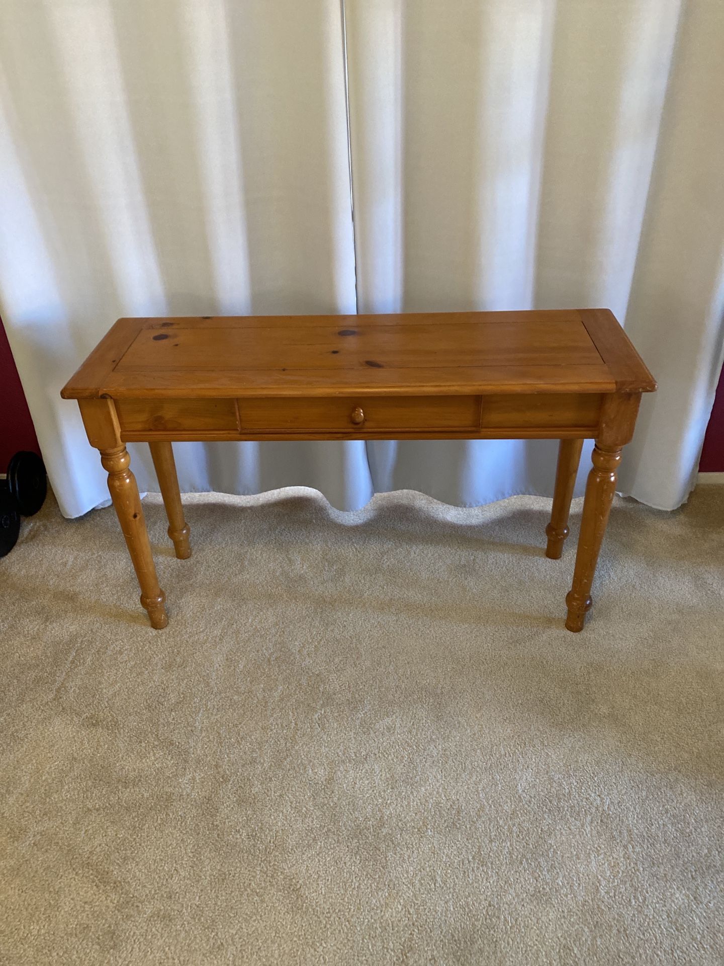 Farmhouse Console Table – Solid Wood Legs   (AS-IS)