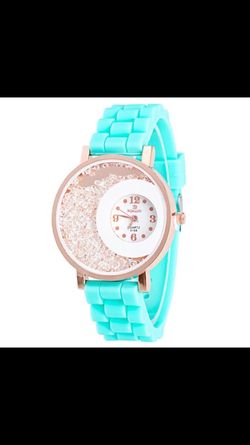 Aqua teal colored beaded watch! Brand new a must have
