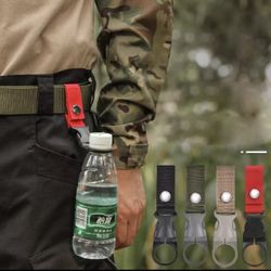 4Pcs Tactical Hanging Bottle Buckle Clip Carabiner Belt Water Bottle Hook Holder