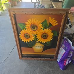 Beautiful Picture With Wood  Frame