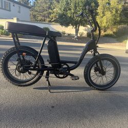 rad power e-bike with hydrolic brakes, back seat and custom pegs