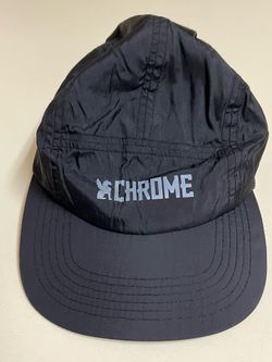 Chrome Industries Black 5 Panel Silver Hat - EUC