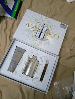 Azzaro cologne gift set wanted body lotion and travel