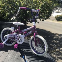 Child Kid Children Bike 16” Wheels With Training Wheels Bicycle Tricycle Trike like New