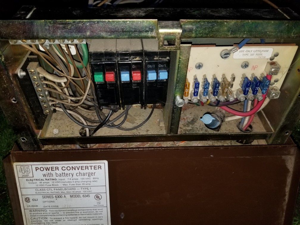 Travel trailer/ RV converter and fuse panel