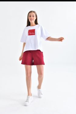 Summer Suit for leisure,sports, for women. Set of 2 pieces, short and T-shirt.