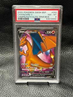 CHARIZARD V BLACK STAR SWSH050 2020 CHAMPIONS PATH PSA8