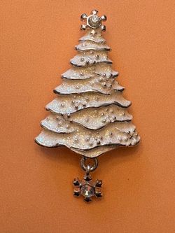 Signed Christmas tree brooch from Christopher Radko.