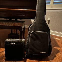 Donner Acoustic Electric Guitar And Amp