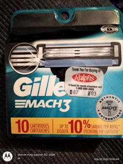 Gillet mach 3 razor replacement, 10 cartridges