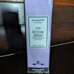 Elizabeth W. Lilac perfume spray.  Perfumed ambience for the home. Brand new. Never used. Wonderful refresher to make your home / car smell lovely.
