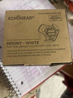 Echogear Wall Mount White For Amazon Echo Dot EGMA-EDM2-W2 (4th Gen Round)