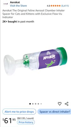 Aerosol Chamber Inhaler Spacer for Cats and Kittens