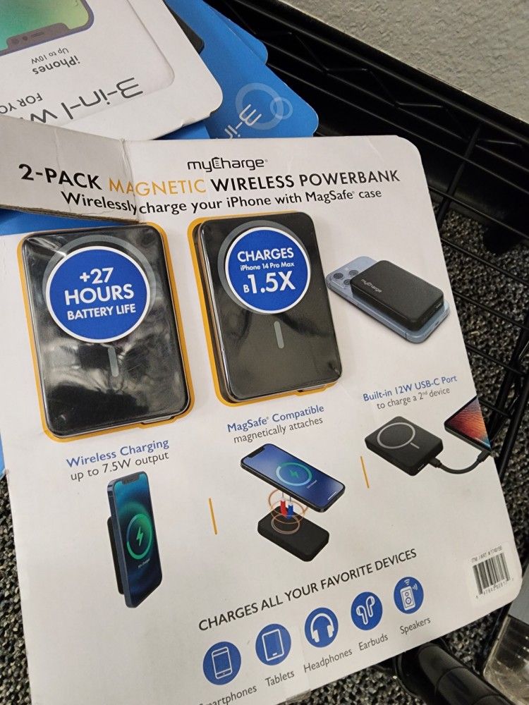 2-PACK MAGNETIC WIRELESS POWERBANK
myCharge
Wirelessly charge your iPhone with MagSafe case