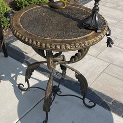 Cast Iron End Table