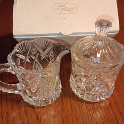 Crystal Cream and Sugar Set