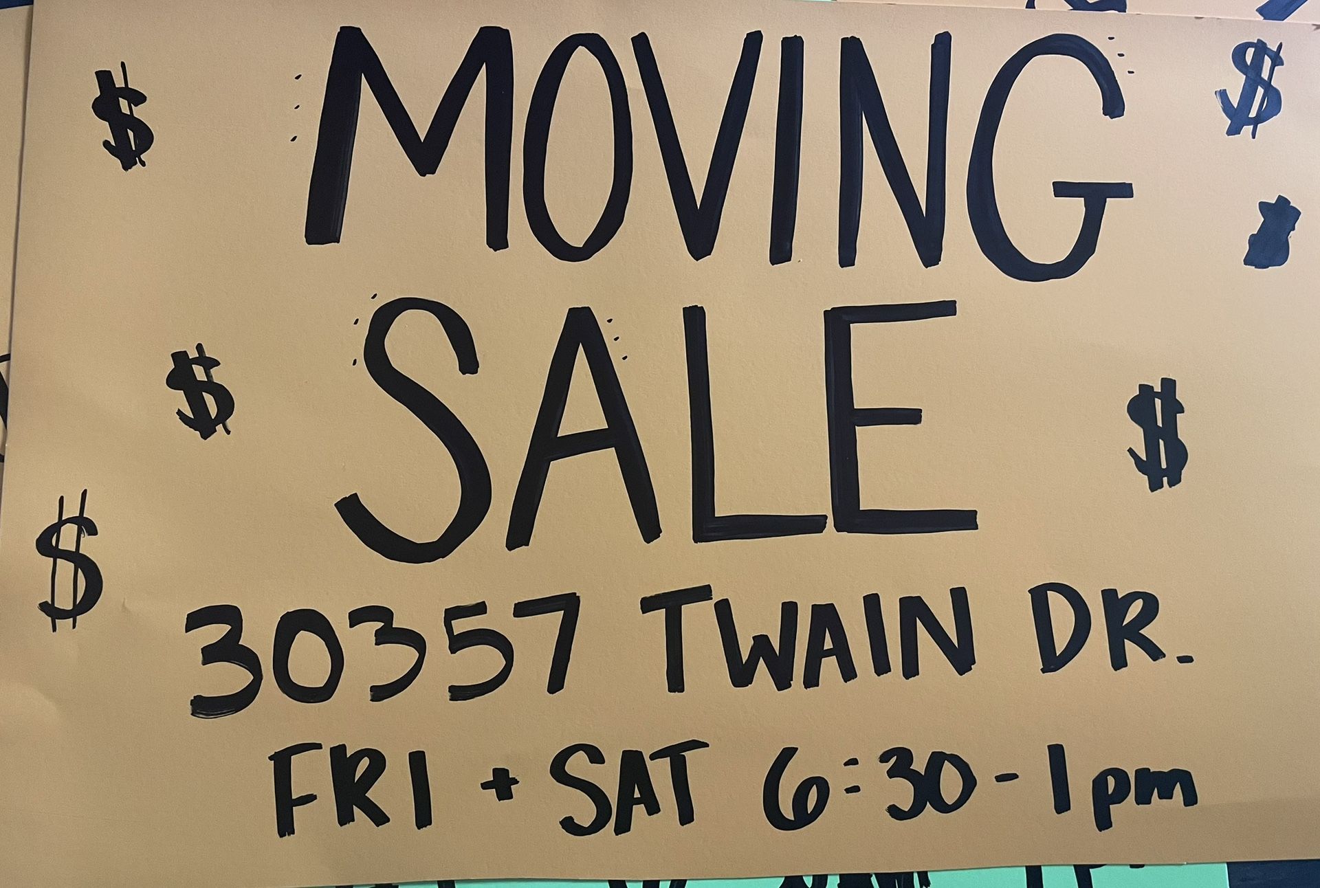 Moving Sale!!! 30357 Twain Drive