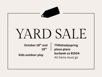 Yard sale Burbank 91504