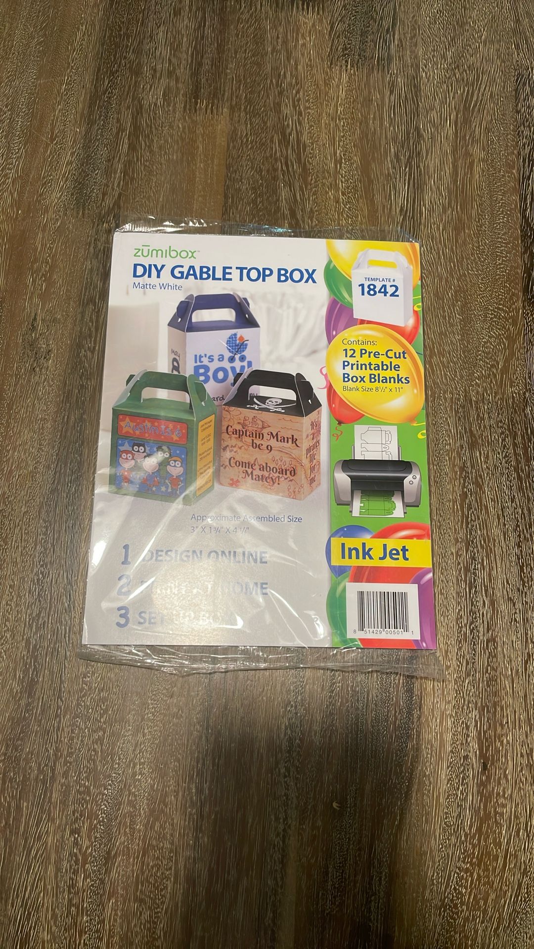 Zumibox DIY Gable Top Box Template #1842