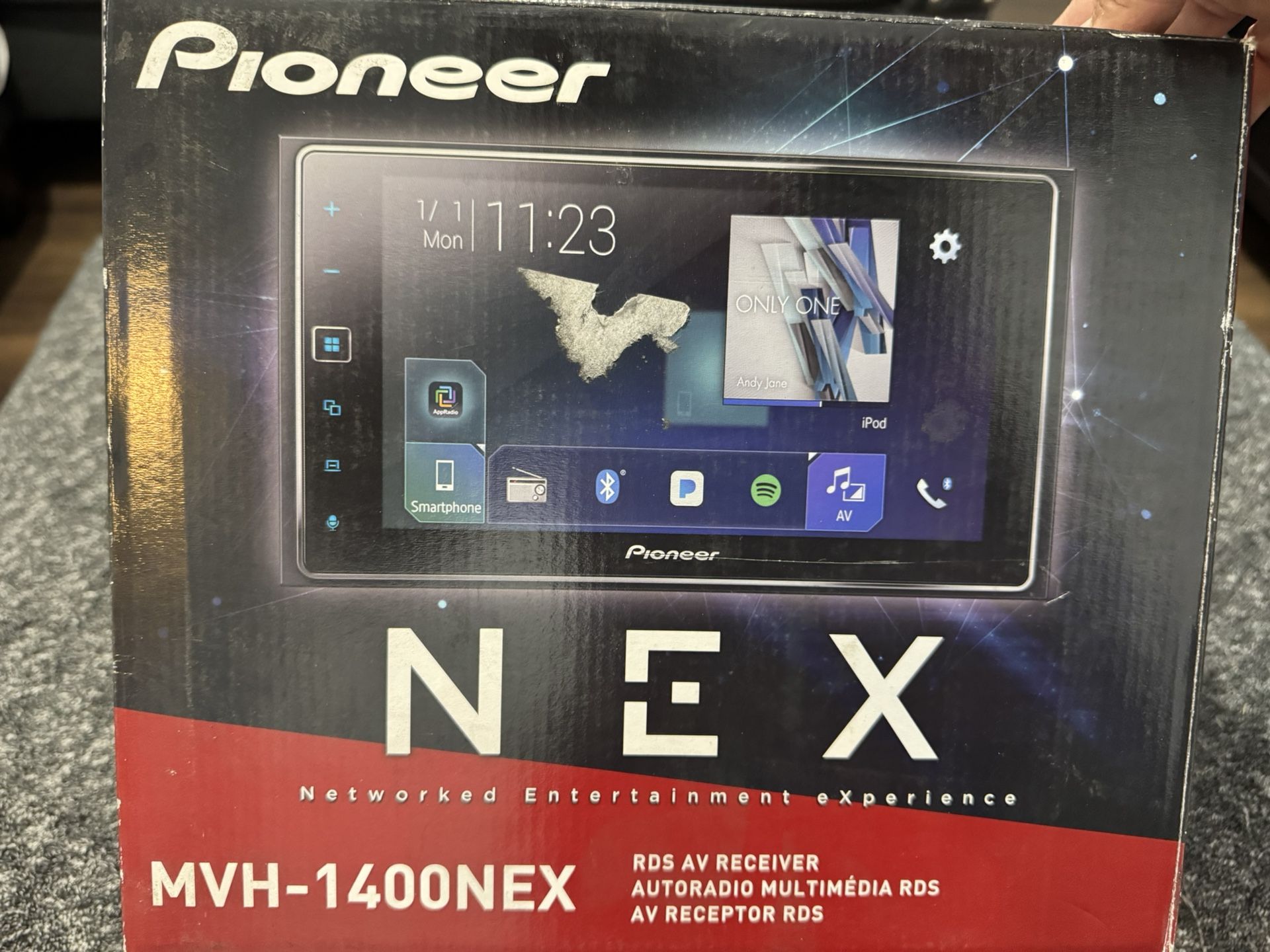 Pioneer MVH-1400NEX Digital Multimedia Video Receiver CarPlay with Blue Tooth
