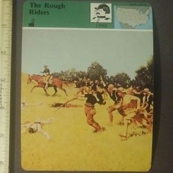1979 Panarizon The Rough Riders Theodore Roosevelt San Juan Hill Large Over-sized Card Collectible Vintage Italy