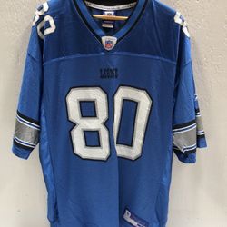Reebok NFL Detroit Lions #80  Jersey Size Large 