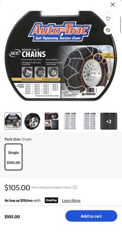 New Self Tightening Snow Tire Chains 