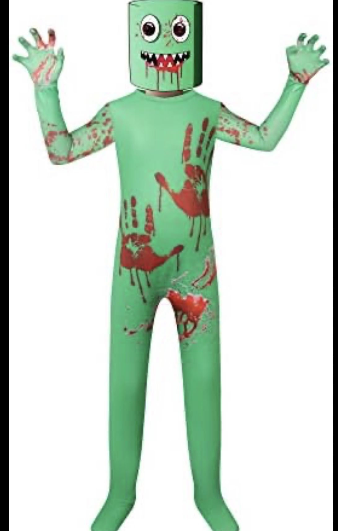 Dolls Kids Boys Rainbow Friends Green Costume Scary Monster 10-12