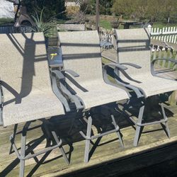 Tall Bar Swivel High Back Outdoor Chairs