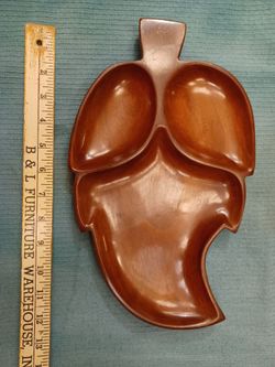 Snack serving wood dish