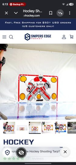 Hockey practice shooting tarp