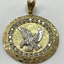 10K Yellow Gold Eagle Pendant