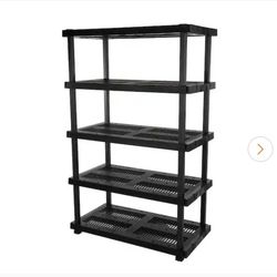 HDX
5 Tier Plastic Adjustable Garage Storage Shelving Unit in Black (48 in. W x 75 in. H x 24 in. D)