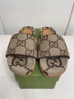 Gucci Men's GG Canvas Slide Sandal 42