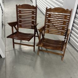 Teak Lounge Folding Chairs