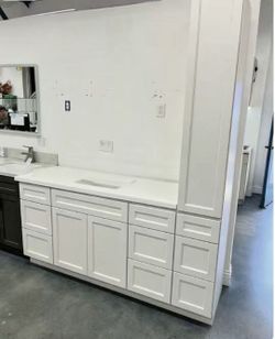 60-inch vanity with a single sink with Countertop