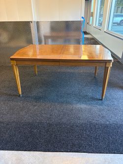 Wood Dining Table with Tapered Legs