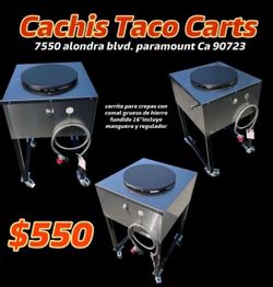 Carrito Para Crepas | Incluye Manguera Con Regulador | Patas Desmontable