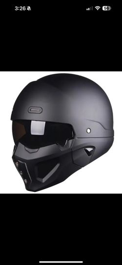 Small motorcycle e-bike helmet detachable face with face visor